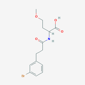 molecular formula C14H18BrNO4 B7555535 2-[3-(3-Bromophenyl)propanoylamino]-4-methoxybutanoic acid 