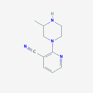 molecular formula C11H14N4 B7555563 2-(3-Methylpiperazin-1-yl)pyridine-3-carbonitrile 