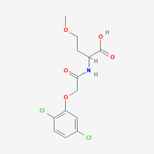 molecular formula C13H15Cl2NO5 B7555582 2-[[2-(2,5-Dichlorophenoxy)acetyl]amino]-4-methoxybutanoic acid 