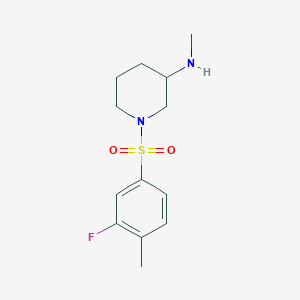 molecular formula C13H19FN2O2S B7555611 1-(3-fluoro-4-methylphenyl)sulfonyl-N-methylpiperidin-3-amine 