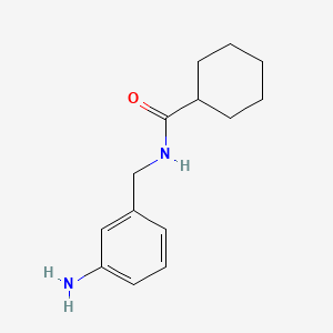 molecular formula C14H20N2O B7555631 N-[(3-aminophenyl)methyl]cyclohexanecarboxamide 