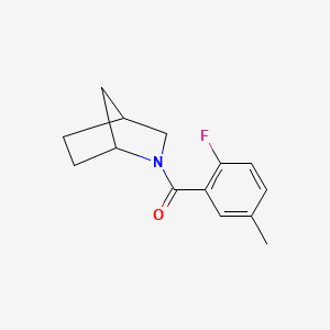 molecular formula C14H16FNO B7555640 2-Azabicyclo[2.2.1]heptan-2-yl-(2-fluoro-5-methylphenyl)methanone 