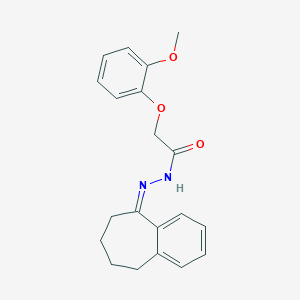 molecular formula C20H22N2O3 B7555647 2-(2-methoxyphenoxy)-N-[(Z)-6,7,8,9-tetrahydrobenzo[7]annulen-5-ylideneamino]acetamide 
