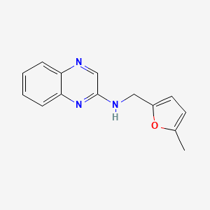 molecular formula C14H13N3O B7555650 N-[(5-methylfuran-2-yl)methyl]quinoxalin-2-amine 