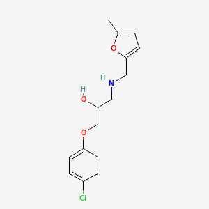 molecular formula C15H18ClNO3 B7555671 1-(4-Chlorophenoxy)-3-[(5-methylfuran-2-yl)methylamino]propan-2-ol 