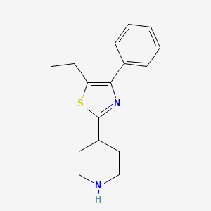 molecular formula C16H20N2S B7555696 5-Ethyl-4-phenyl-2-piperidin-4-yl-1,3-thiazole 