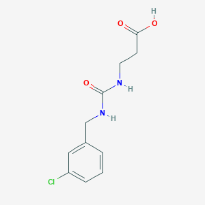 molecular formula C11H13ClN2O3 B7555725 3-[(3-Chlorophenyl)methylcarbamoylamino]propanoic acid 