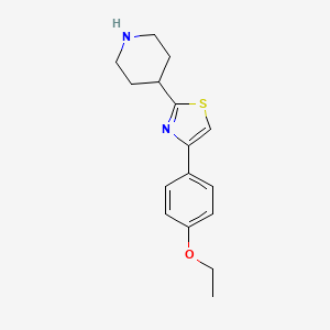 molecular formula C16H20N2OS B7555732 4-(4-Ethoxyphenyl)-2-piperidin-4-yl-1,3-thiazole 