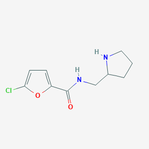 molecular formula C10H13ClN2O2 B7555759 5-chloro-N-(pyrrolidin-2-ylmethyl)furan-2-carboxamide 