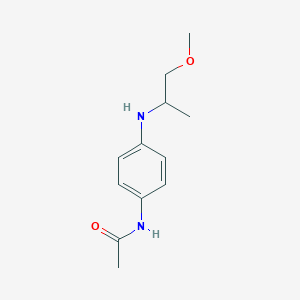 molecular formula C12H18N2O2 B7555764 N-[4-(1-methoxypropan-2-ylamino)phenyl]acetamide 