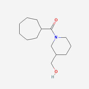 molecular formula C14H25NO2 B7555772 Cycloheptyl-[3-(hydroxymethyl)piperidin-1-yl]methanone 