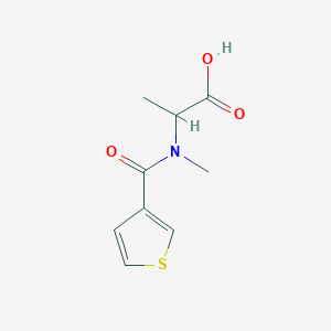 molecular formula C9H11NO3S B7555786 2-[Methyl(thiophene-3-carbonyl)amino]propanoic acid 