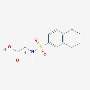 molecular formula C14H19NO4S B7555790 2-[Methyl(5,6,7,8-tetrahydronaphthalen-2-ylsulfonyl)amino]propanoic acid 