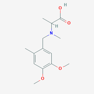 molecular formula C14H21NO4 B7555796 2-[(4,5-Dimethoxy-2-methylphenyl)methyl-methylamino]propanoic acid 