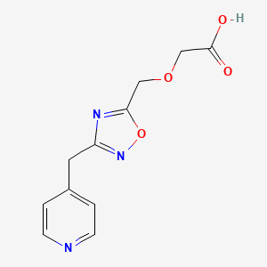 molecular formula C11H11N3O4 B7555809 2-[[3-(Pyridin-4-ylmethyl)-1,2,4-oxadiazol-5-yl]methoxy]acetic acid 
