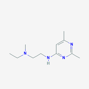 molecular formula C11H20N4 B7555810 N-(2,6-dimethylpyrimidin-4-yl)-N'-ethyl-N'-methylethane-1,2-diamine 