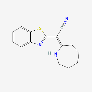 molecular formula C15H15N3S B7555822 (2Z)-2-(azepan-2-ylidene)-2-(1,3-benzothiazol-2-yl)acetonitrile 