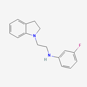 N-[2-(2,3-dihydroindol-1-yl)ethyl]-3-fluoroaniline