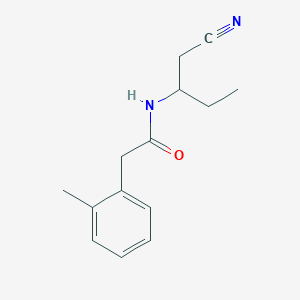 molecular formula C14H18N2O B7555839 N-(1-cyanobutan-2-yl)-2-(2-methylphenyl)acetamide 