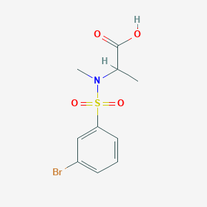 molecular formula C10H12BrNO4S B7555849 2-[(3-Bromophenyl)sulfonyl-methylamino]propanoic acid 