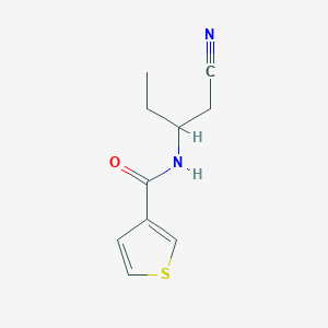 molecular formula C10H12N2OS B7555861 N-(1-cyanobutan-2-yl)thiophene-3-carboxamide 