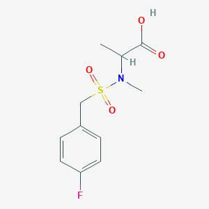 molecular formula C11H14FNO4S B7555869 2-[(4-Fluorophenyl)methylsulfonyl-methylamino]propanoic acid 
