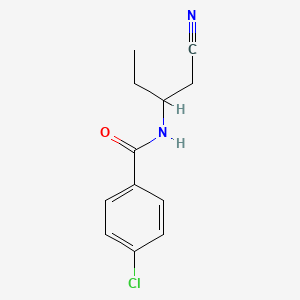 molecular formula C12H13ClN2O B7555876 4-chloro-N-(1-cyanobutan-2-yl)benzamide 