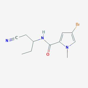 molecular formula C11H14BrN3O B7555893 4-bromo-N-(1-cyanobutan-2-yl)-1-methylpyrrole-2-carboxamide 
