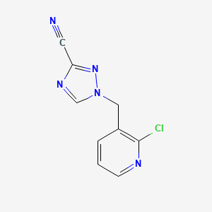 molecular formula C9H6ClN5 B7555899 1-[(2-Chloropyridin-3-yl)methyl]-1,2,4-triazole-3-carbonitrile 