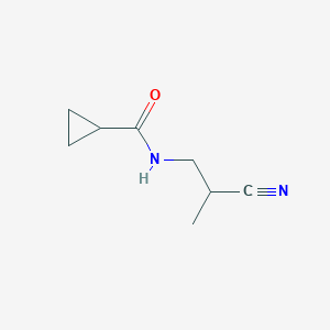 molecular formula C8H12N2O B7555900 N-(2-cyanopropyl)cyclopropanecarboxamide 