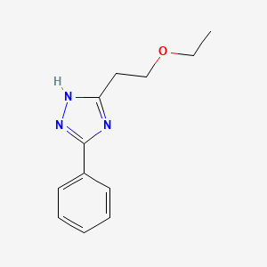 molecular formula C12H15N3O B7555905 5-(2-ethoxyethyl)-3-phenyl-1H-1,2,4-triazole 