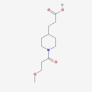 molecular formula C12H21NO4 B7555909 3-[1-(3-Methoxypropanoyl)piperidin-4-yl]propanoic acid 