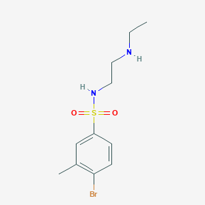 molecular formula C11H17BrN2O2S B7555938 4-bromo-N-[2-(ethylamino)ethyl]-3-methylbenzenesulfonamide 