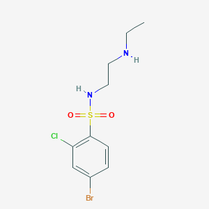 molecular formula C10H14BrClN2O2S B7555943 4-bromo-2-chloro-N-[2-(ethylamino)ethyl]benzenesulfonamide 