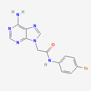 molecular formula C13H11BrN6O B7555951 2-(6-aminopurin-9-yl)-N-(4-bromophenyl)acetamide 