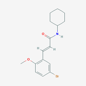 molecular formula C16H20BrNO2 B7555954 3-(5-Bromo-2-methoxyphenyl)-N-cyclohexylacrylamide 
