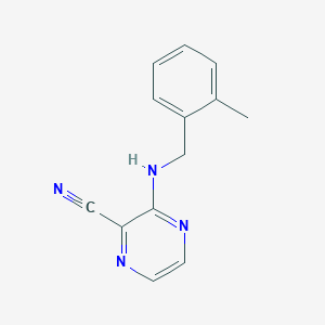 molecular formula C13H12N4 B7555966 3-[(2-Methylphenyl)methylamino]pyrazine-2-carbonitrile 