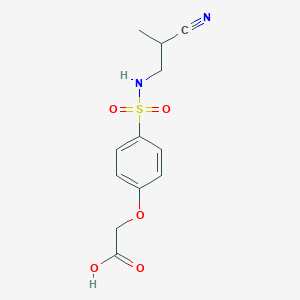 molecular formula C12H14N2O5S B7555981 2-[4-(2-Cyanopropylsulfamoyl)phenoxy]acetic acid 