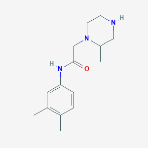 molecular formula C15H23N3O B7555991 N-(3,4-dimethylphenyl)-2-(2-methylpiperazin-1-yl)acetamide 