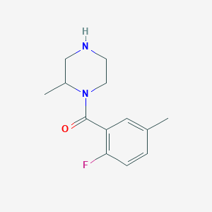 molecular formula C13H17FN2O B7556013 (2-Fluoro-5-methylphenyl)-(2-methylpiperazin-1-yl)methanone 