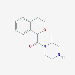 molecular formula C15H20N2O2 B7556016 3,4-dihydro-1H-isochromen-1-yl-(2-methylpiperazin-1-yl)methanone 