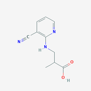 molecular formula C10H11N3O2 B7556040 3-[(3-Cyanopyridin-2-yl)amino]-2-methylpropanoic acid 
