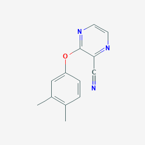 molecular formula C13H11N3O B7556048 3-(3,4-Dimethylphenoxy)pyrazine-2-carbonitrile 