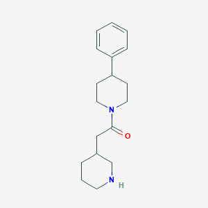 molecular formula C18H26N2O B7556062 1-(4-Phenylpiperidin-1-yl)-2-piperidin-3-ylethanone 