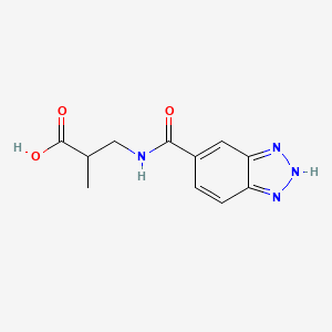 molecular formula C11H12N4O3 B7556070 3-(2H-benzotriazole-5-carbonylamino)-2-methylpropanoic acid 