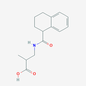 molecular formula C15H19NO3 B7556077 2-Methyl-3-(1,2,3,4-tetrahydronaphthalene-1-carbonylamino)propanoic acid 