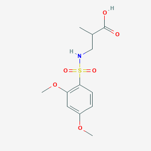 molecular formula C12H17NO6S B7556079 3-[(2,4-Dimethoxyphenyl)sulfonylamino]-2-methylpropanoic acid 