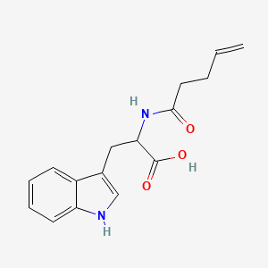 molecular formula C16H18N2O3 B7556084 3-(1H-indol-3-yl)-2-(pent-4-enoylamino)propanoic acid 