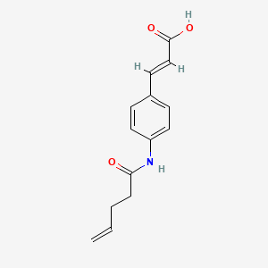 molecular formula C14H15NO3 B7556086 (E)-3-[4-(pent-4-enoylamino)phenyl]prop-2-enoic acid 