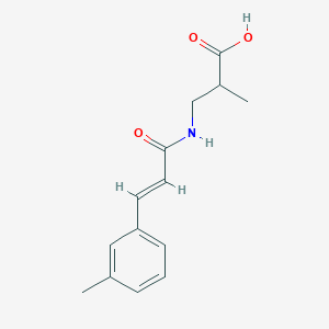 molecular formula C14H17NO3 B7556095 2-methyl-3-[[(E)-3-(3-methylphenyl)prop-2-enoyl]amino]propanoic acid 
